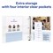 Avery Durable Clear View 3 Ring Binders, 3 Inch EZD Rings, 1 White Binder (09701)